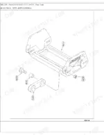 case-1840-skid-steer-loader-parts-catalog-boom-parts-268.webp Case 1840, D125 exploded view of steel track power train components including track links, bolts, and nuts.