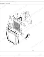 case-1840-skid-steer-loader-parts-catalog-engine-parts-2.webp Case 1840, D125 exploded view diagram of the radiator and oil cooler assembly with numbered components.
