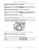 case-450-465-450ct-repair-manual-skid-steer-compact-track-loader-travelling-756.webp Case 450, 465, 450CT wheels and tracks capacity, torque specifications for lug nuts, and tire pressure inflation table.
