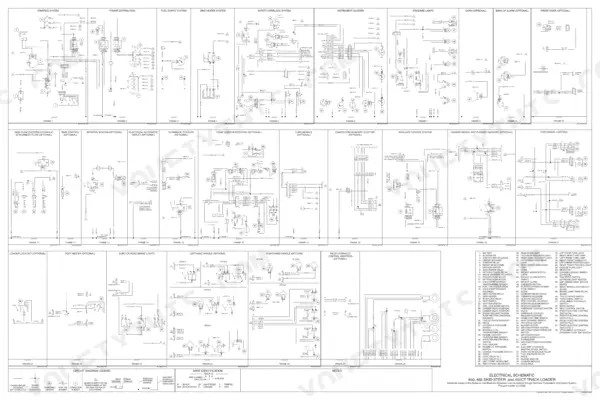 Case 450, 465, 450CT repair manual — full electrical schematic sheet with starting, power distribution and lighting frames, p. 1118
