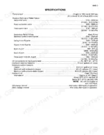 case-480d-480ll-loader-backhoe-service-manual-9-69260-specifications-737.webp Case 480D, 480LL hydraulic system specifications table including relief valve pressure settings and fluid capacities.