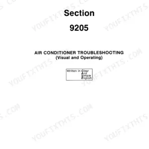 Case 4890 Service Manual — Section 9205 Air Conditioner Troubleshooting title page
