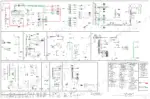 Case 650L crawler dozer fold-out electrical schematic with wire color legend