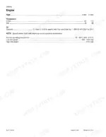 case-686g-686gxr-688g-telescopic-handler-service-manual-7-16041-specs-30.webp Case 686G, 686GXR, 688G engine specifications table including horsepower, oil capacity, and idle speed settings.