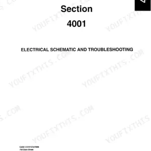 Case 686G, 686GXR, 688G Section 4001 Electrical Schematic and Troubleshooting manual cover page.