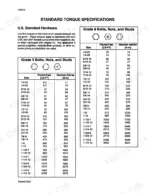 case-8570-mid-size-baler-service-manual-rac-8-99250-torque-14.webp Case 8570 Mid-Size standard torque specifications table for U.S. Grade 5 and Grade 8 bolts, nuts, and studs.