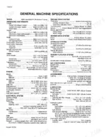 case-8860-8860hp-8870-8880-windrower-tractor-service-manual-rac-6-22460-specs-14.webp Case 8860, 8860HP, 8870, 8880 general machine specifications table including dimensions, engine, hydraulic, and electrical data.