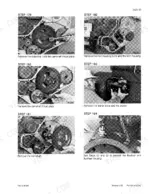 case-9030-excavator-service-manual-7-44860-hydraulic-131.webp Case 9030 engine service manual steps for removing camshaft, front housing, starter, and flywheel housing components.