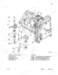 Case 9040 exploded view diagram of engine mounting brackets, insulators, and radiator hose connections with torque specifications.