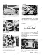 case-9040-excavator-service-manual-7-46360-wiring-132.webp Case 9040 engine assembly procedures: installing injection pump, piston rings, connecting rod liners, and measuring main bearing bolts.