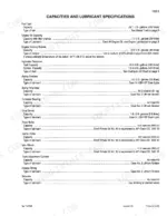 case-9060-excavator-service-manual-bur-7-47040-specs-13.webp Case 9060, 9000 service manual table listing fluid capacities and lubricant specifications for engine, hydraulic, and gear systems.