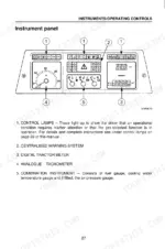 case-cs100-variants-high-tech-tractor-operator-manual-sva-6-28490-controls-34.webp Case CS100, CS110, CS120, CS130, CS150 instrument panel diagram showing tachometer, digital tractor meter, and warning lamps.