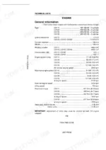case-cs110-cs120-cs130-cs150-tractor-operator-manual-sva-6-21220-specs-236.webp Case CS110, CS120, CS130, CS150 engine technical data table including power, torque, displacement, and valve clearance specs.