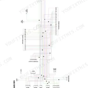 Case IH Farmall 55JXM, 65JXM, 75JXM electrical wiring diagram for main harness and connectors.