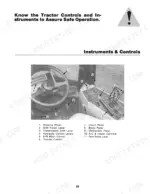 case-ih-9150-tractor-operator-manual-9-12620-controls-33.webp Case IH 9150 operator manual page showing labeled tractor instruments, steering wheel, pedals, and hydraulic control levers.
