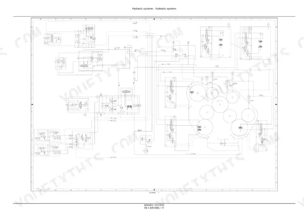 Case IH Axial-Flow 7120, 8120, 9120 hydraulic system schematic showing flow rates and component connections.