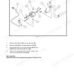 Case IH Farmall 30B, Farmall 35B hydraulic pump removal procedure with exploded view diagram of pump, tubes, and hardware.