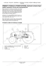 case-ih-farmall-45a-farmall-55a-tractor-service-manual-84300849-hydraulic-44.webp Case IH Farmall 45A, Farmall 55A primary hydraulic power system open center circuit diagram and component list.