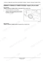 Case IH Farmall 45A, Farmall 55A service manual procedure for inspecting the primary hydraulic power system lift arm shaft.