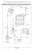 Case IH Farmall 45A, Farmall 55A wiring diagram for the charging circuit, including alternator, starter, and instrument panel.