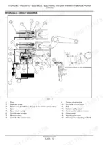 case-ih-farmall-75a-tractor-service-manual-84332654-hydraulic-42.webp Case IH Farmall 75A primary hydraulic power system circuit diagram with numbered component list including valves and pump.