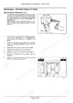 Case IH Maxxum 100-140: Front axle bevel gear preload procedure, differential lock torque specs, and rolling torque adjustment steps.
