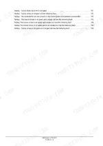 Case IH Maxxum 100-140 troubleshooting table of contents for transmission drive and powershift testing procedures.
