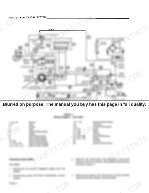 Ford 6500, 7500 electrical system wiring diagram, wire color code table, and instrument panel light bulb replacement procedure.