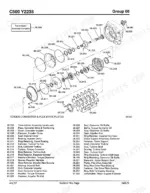clark-c500-series-lift-truck-service-manual-exploded-view-98.webp Clark C500 Y180-Y350 exploded view of torque converter and flex drive plates with component parts list.