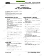 clark-cgc-40-variants-lift-truck-service-manual-troubleshooting-33.webp Clark CGC 40-70, CGP 40-70 4.3L V6 engine troubleshooting guide for starting, idling, and high-speed performance issues.