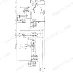 Clark CMP 15-30 electrical system wiring diagram showing cranking motor, alternator, fuel shut-off solenoid, and fuse circuits.