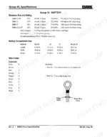 clark-esm-ii-12-variants-electric-lift-truck-service-manual-specs-427.webp Clark ESM-II 12 thru 25 battery specifications, compartment dimensions, and electrical wire color code identification chart.