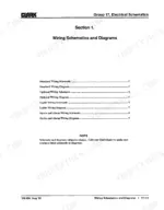 clark-esm-ii-12-variants-electric-lift-truck-service-manual-wiring-94.webp Clark ESM-II 12 thru 25 Group 17 Electrical Schematics table of contents for standard, optional, lights, and strobe wiring.