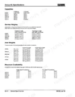 clark-gpx-30-variants-forklift-truck-service-manual-specs-577.webp Clark GPX 30/35/S40/40/50 specifications table for load capacities, service weights, axle weights, and gradeability.