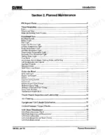 Clark GPX 35/40/50E service manual table of contents for Section 2 Planned Maintenance procedures and inspections.