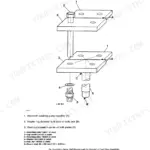John Deere 2950 manual diagram for self-manufactured holding device to remove final drive assemblies with parts list.