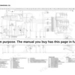 Komatsu PC35R-8, PC45R-8 electrical diagram showing battery, starter motor, instrument panel, and component legend.