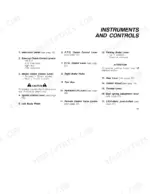 fiat-55-85-60-85-crawler-tractor-operator-manual-603-64-259-00-controls-17.webp Fiat 55-85, 60-85 operator manual page listing instruments and controls, including clutch, brake, and hydraulic lift levers.