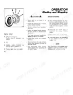fiat-70-65-80-65-crawler-tractor-operator-manual-603-64-074-00-operations-26.webp Fiat 70-65, 80-65 operator manual page showing starter switch positions, engine starting procedures, and safety cautions.