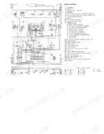 fiat-70-65-80-65-crawler-tractor-operator-manual-603-64-074-00-wiring-51.webp Fiat 70-65, 80-65 complete electrical wiring diagram with component legend, fuse box, and cable color code table.
