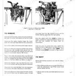 Fiat 780 and 880 tractors, including DT variants: engine removal and refit procedure steps and rotary stand diagrams.
