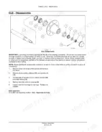 flexi-coil-68-68xl-field-sprayer-service-manual-87655441-procedures-82.webp Flexi-coil 68, 68XL rear axle hub disassembly procedure with exploded view diagram of spindle, bearings, and hub components.