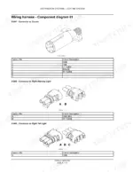 flexi-coil-68-68xl-field-sprayer-service-manual-87655441-wiring-66.webp Flexi-coil 68, 68XL wiring harness component diagrams for tractor, warning light, and tail light connectors with pinout tables.