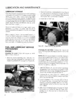 ford-1100-tractor-operator-manual-42110012-procedures-26.webp Ford 1100 engine oil level, filter change, and lubrication maintenance procedures with dipstick and filter diagrams.
