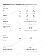 ford-250c-260c-tractor-operator-manual-42025020-specs-96.webp Ford 250C, 260C engine, clutch, and electrical system specifications table including bore, stroke, displacement, and tappet clearance.
