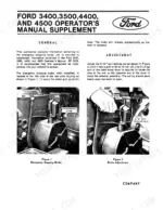 ford-3400-variants-industrial-tractors-operator-manual-42340040-page-16.webp Ford 3400, 3500, 3550, 4400, 4500 emergency stopping brake adjustment procedure, handbrake lever and self-locking nut diagrams.