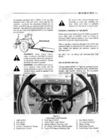 Ford 5610, 6610, 7610 ROPS safety warnings and tractor instrument panel controls diagram with numbered key list.