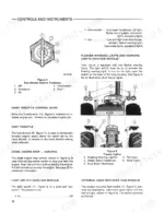 Ford 5610, 6610, 7610 controls: key-starter switch positions, light switch operations, and tractor light identification diagram.