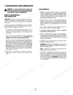 ford-lgt-14h-lgt-18h-garden-tractor-operator-manual-42641420-maintenance-10.webp Ford LGT 14H, LGT 18H, 9607434, 9607435 maintenance and lubrication guide covering break-in procedures and daily schedule tasks.