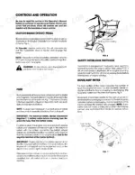 ford-lgt-17h-garden-tractor-operator-manual-42001711-operations-13.webp Ford LGT 17H, 09GN2204 controls and operation manual covering clutch-brake pedal, safety interlock switches, fuse, and amp meter.